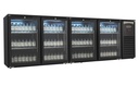 Barkühler 4 Glastüren, 636 L, 2542 x 520 x 860 mm, schwarz