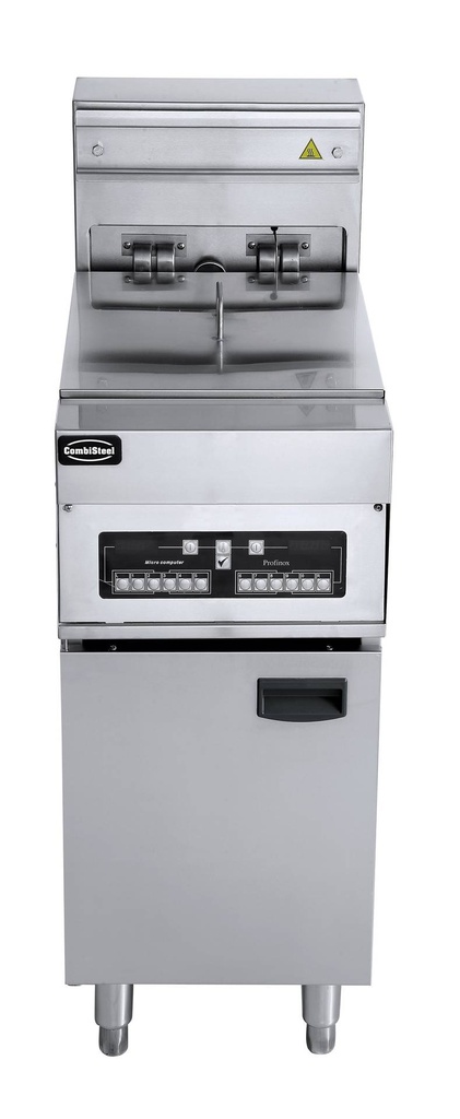 Elektro Friteuse aus Edelstahl, 2 x 12,5 L, 400 x 800 x 1180 mm