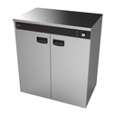 Teller Wärmeschrank 2 aus Edelstahl, 750 x 485 x 850 mm