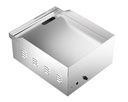 Elektro Grillplatte mit Glatt aus Edelstahl, 360 x 450 x 220 mm
