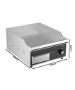 Elektro Grillplatte mit Gerillt aus Edelstahl, 360 x 450 x 220 mm
