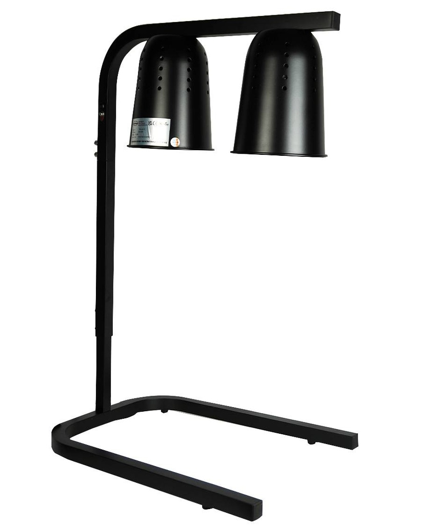 Wärmelampe aus Aluminium, 453 x 360 x 590 mm, schwarz