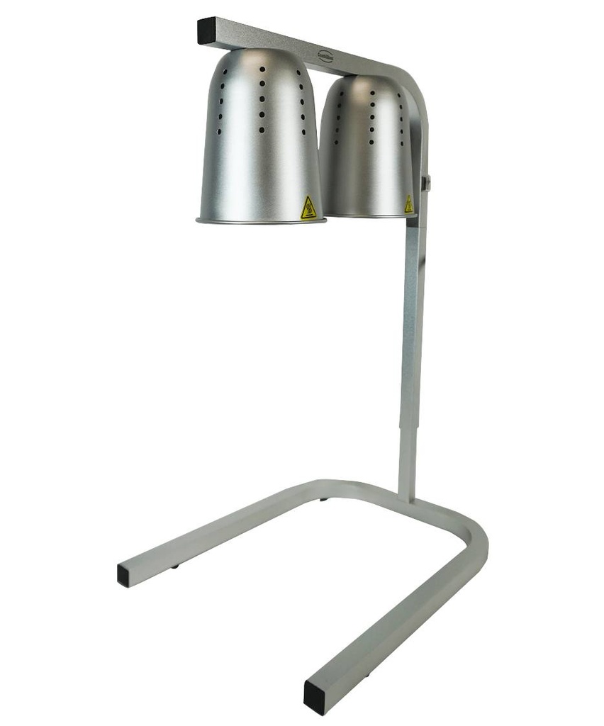 Wärmelampe Schwarz, 453 x 360 x 590 mm, silber