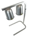 Wärmelampe Schwarz, 453 x 360 x 590 mm, silber