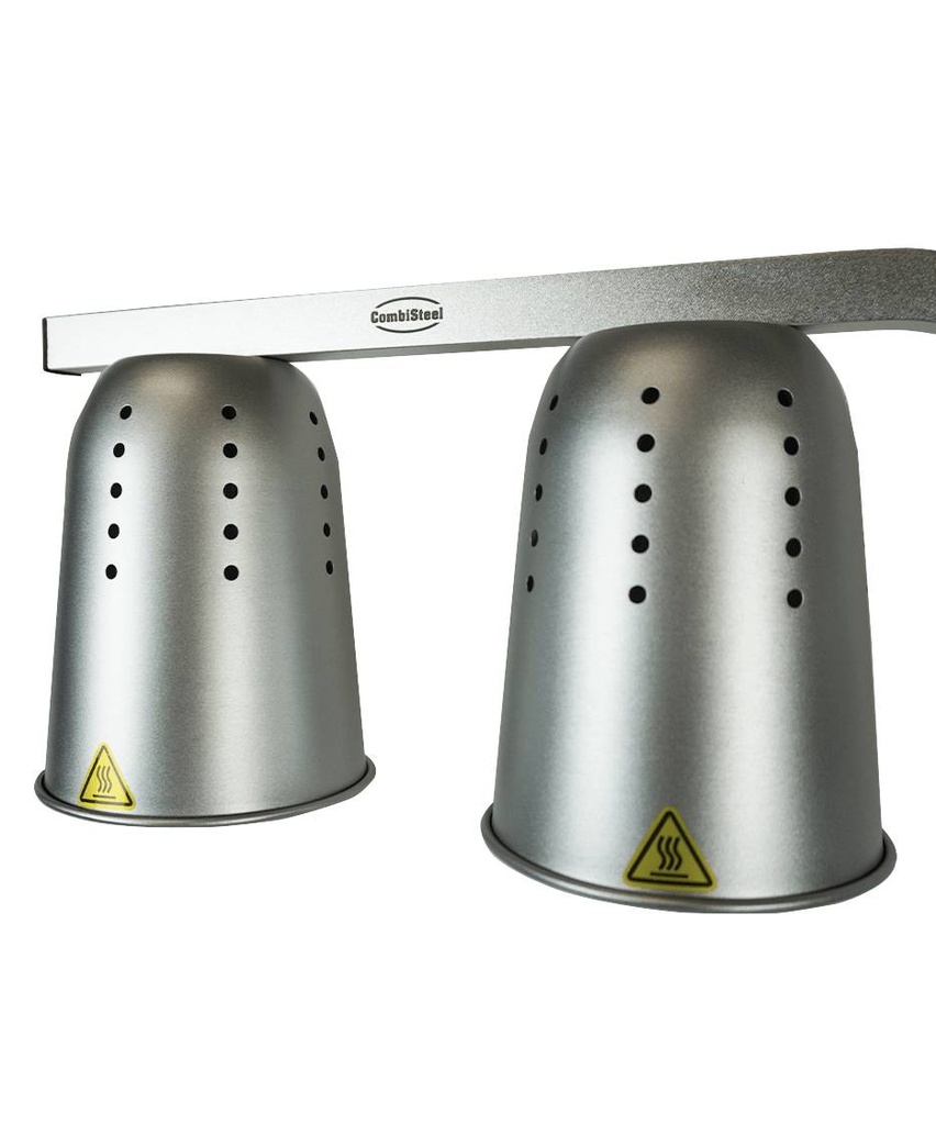 Wärmelampe Schwarz, 453 x 360 x 590 mm, silber