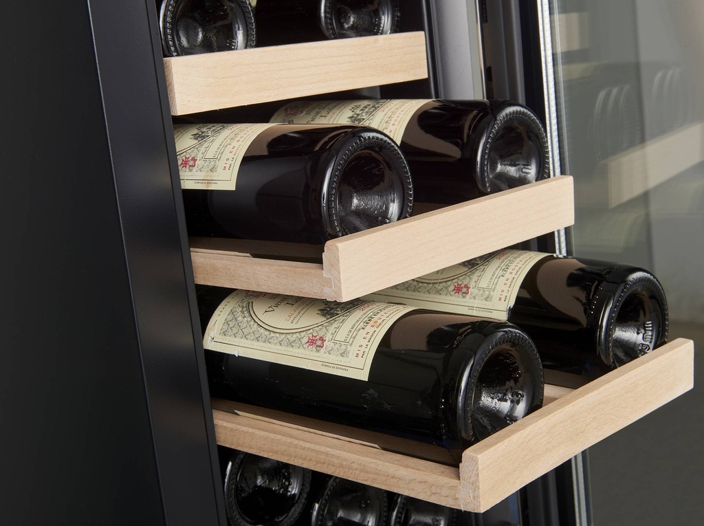 Weinkühlschranke Single, 50 L, 295 x 570 x 820 mm, schwarz