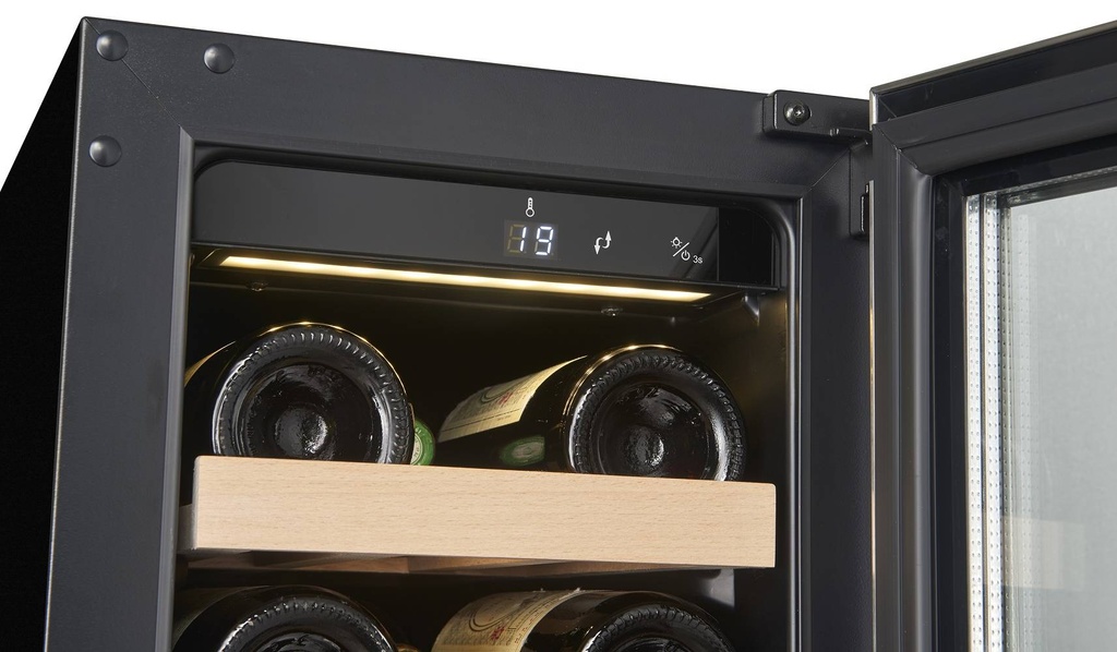 Weinkühlschranke Single, 50 L, 295 x 570 x 820 mm, schwarz