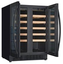Weinkühlschranke Dual Zone, 100 L, 595 x 570 x 820 mm, schwarz