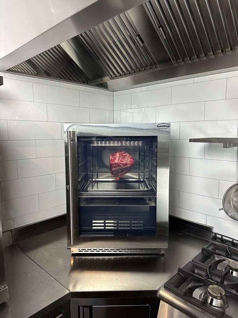 Dry Age Schrank, 127 L, 595 x 570 x 820 mm, schwarz / edelstahl