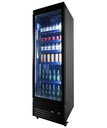 Kühlschrank 1 Glastür, 620 x 705 x 2050 mm, schwarz