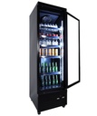 Kühlschrank 1 Glastür, 620 x 705 x 2050 mm, schwarz