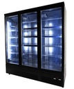 Kühlschrank 3 Glastüren, 1880 x 705 x 2050 mm, schwarz