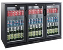 Barkühler 3 Türen, 1350 x 520 x 900 mm, 330 L, schwarz