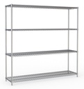 Wandbretter 4 Levels 1800, 1800 x 450 x 1800 mm, chrom