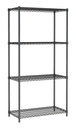 Wandbretter 4 Levels 900, 900 x 450 x 1800 mm, schwarz