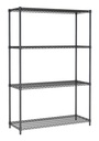 Wandbretter 4 Levels 1200, 1200 x 450 x 1800 mm, schwarz