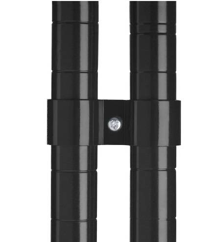 Satz mit 2 Schwarze Halterungen zum Verbinden der Regale für 7530.0025-0030-0035-0040