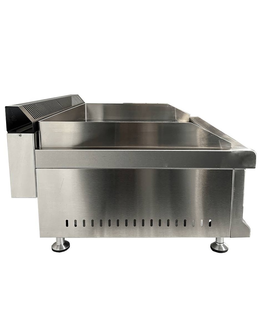 Gas Grillplatte Chrom aus Edelstahl, 800 x 575 x 365 mm