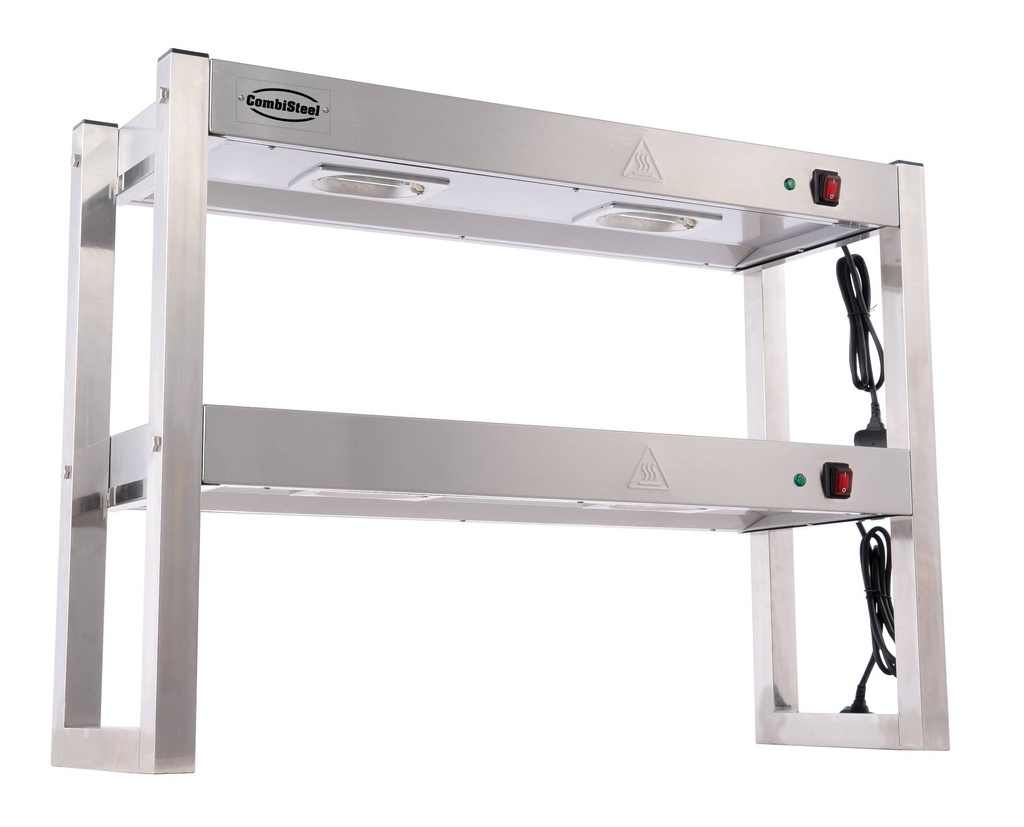 Aufsatzbord Halogen aus Edelstahl, 900 x 300 x 650 mm