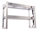 Aufsatzbord Halogen aus Edelstahl, 900 x 300 x 650 mm