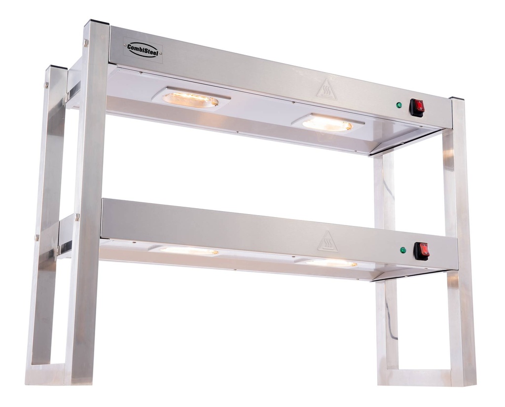 Aufsatzbord Halogen aus Edelstahl, 900 x 300 x 650 mm