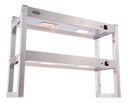 Aufsatzbord Halogen aus Edelstahl, 900 x 300 x 650 mm
