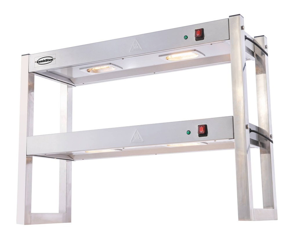 Aufsatzbord Halogen aus Edelstahl, 900 x 300 x 650 mm