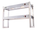 Aufsatzbord Halogen aus Edelstahl, 900 x 300 x 650 mm
