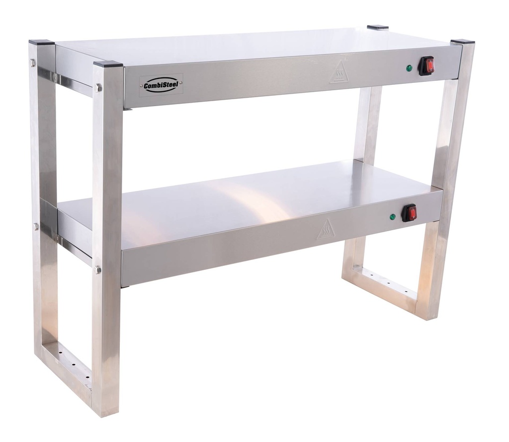 Aufsatzbord Halogen aus Edelstahl, 900 x 300 x 650 mm
