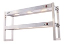 Aufsatzbord Halogen aus Edelstahl, 1200 x 300 x 650 mm