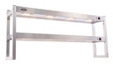 Aufsatzbord Halogen aus Edelstahl, 1500 x 300 x 650 mm