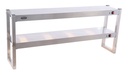 Aufsatzbord Halogen aus Edelstahl, 1500 x 300 x 650 mm