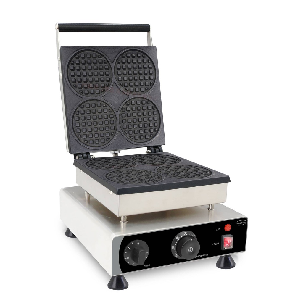 Waffeleisen 4ST Runde aus Edelstahl, 305 x 430 x 505 mm