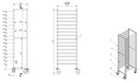 Abräumwagen GN 1/1 16X, 385 x 530 x 1800 mm
