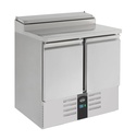 Saladette 2 Türen aus Edelstahl, 5 x 1/6 GN, 903 x 700 x 1006 mm