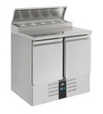 Saladette 2 Türen aus Edelstahl, 5 x 1/6 GN, 903 x 700 x 1006 mm