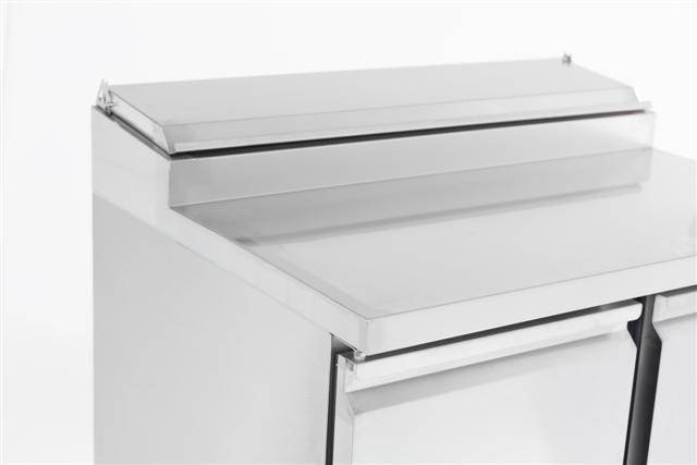 Saladette 2 Türen aus Edelstahl, 5 x 1/6 GN, 903 x 700 x 1006 mm