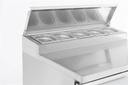 Saladette 2 Türen aus Edelstahl, 5 x 1/6 GN, 903 x 700 x 1006 mm