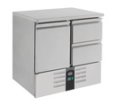 Kühltisch 1 TÜR/2 aus Edelstahl, 900 x 700 x 875 mm