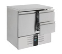 Kühltisch 1 TÜR/2 aus Edelstahl, 900 x 700 x 875 mm