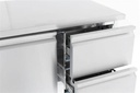 Kühltisch 1 TÜR/2 aus Edelstahl, 900 x 700 x 875 mm