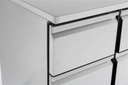 Kühltisch 4 Laden aus Edelstahl, 900 x 700 x 875 mm