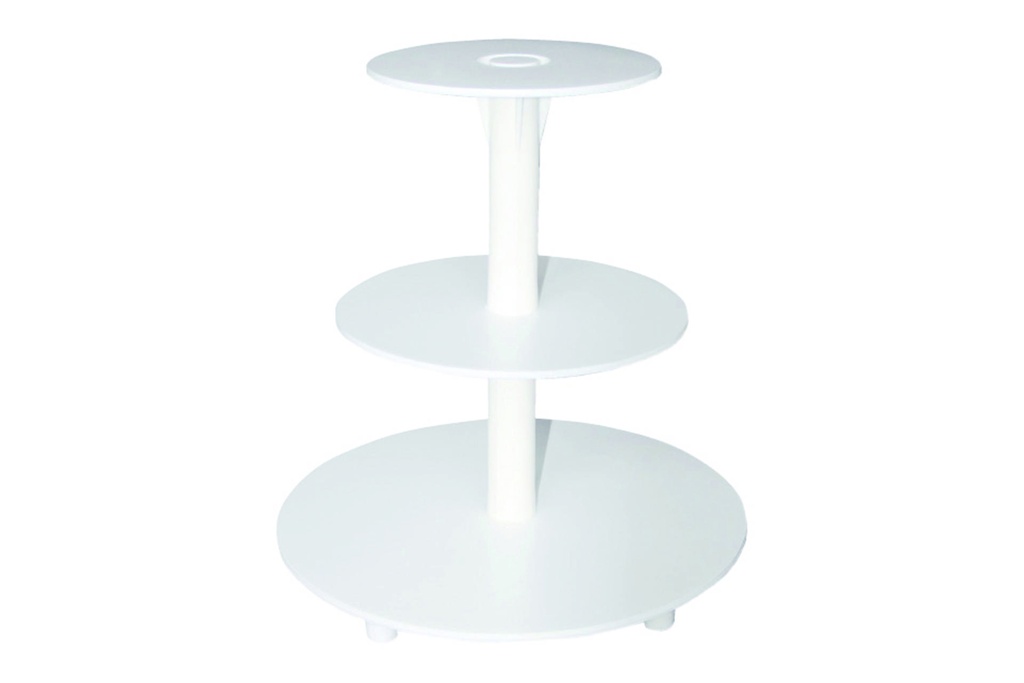 Etagen-Tortenständer aus Polystyrol, Ø 200 / 250 / 340 mm, 3-teilig