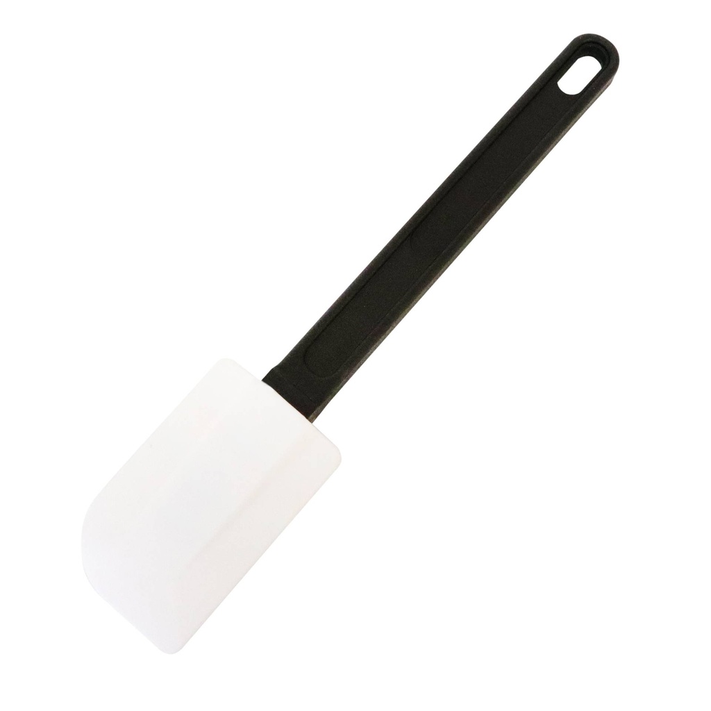 Stielschaber aus Silikon, 250 mm, weiß/schwarz