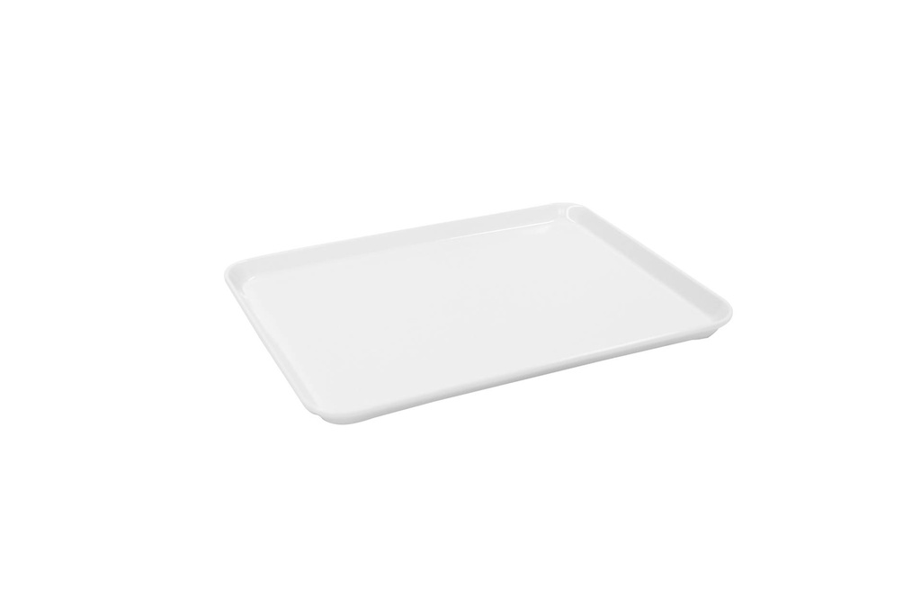 Auslagentablett aus Melamin, 270 x 210 mm, weiß