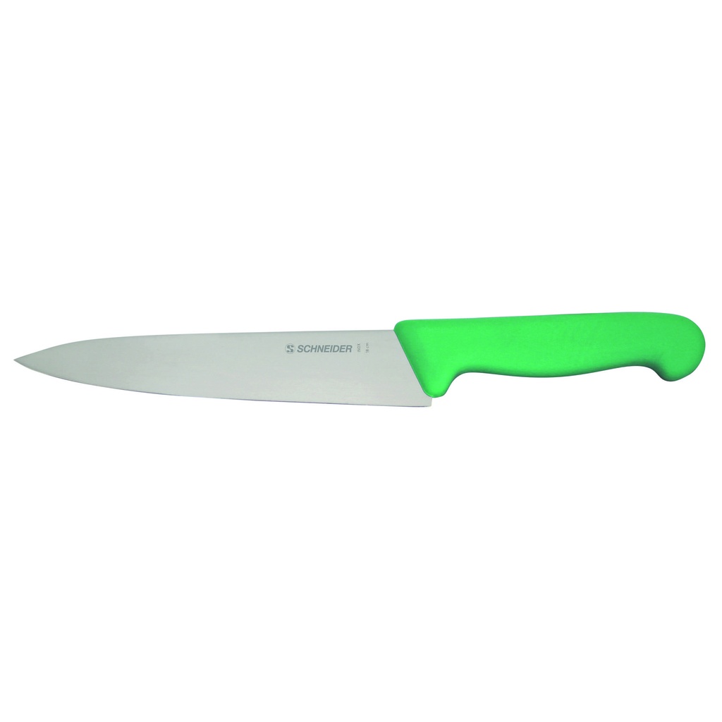 Kochmesser aus Edelstahl, 180 mm, grün
