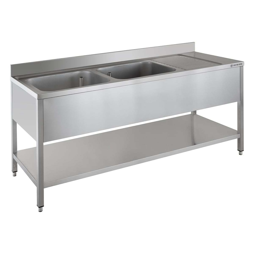 Spültisch ECO 15x6 mit 2 Becken links