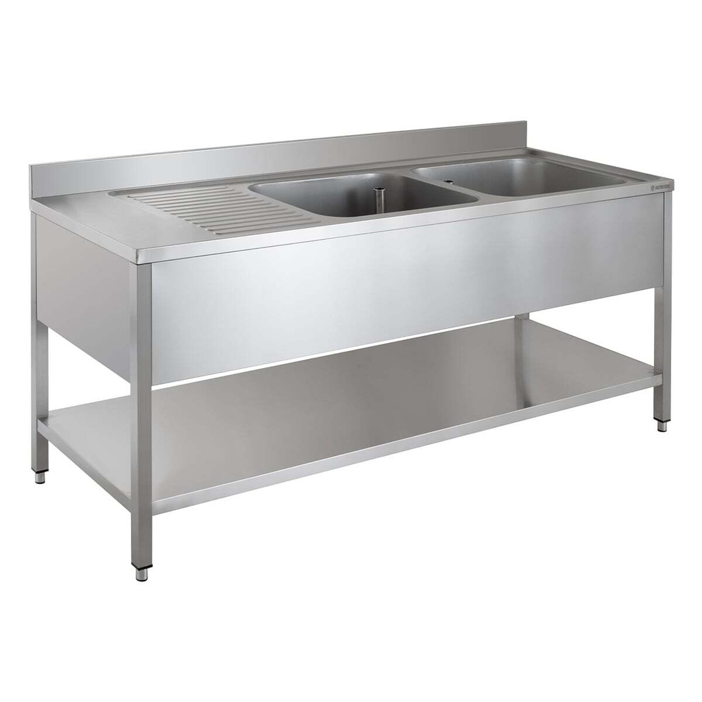 Spültisch ECO 20x7 mit 2 Becken rechts