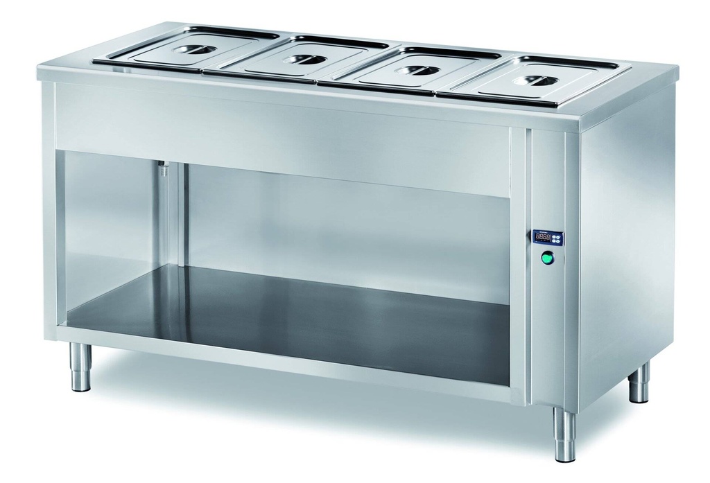 Selbstbedienungswarmhaltetisch PROFI offen 1500x700x890 - 4x GN 1/1