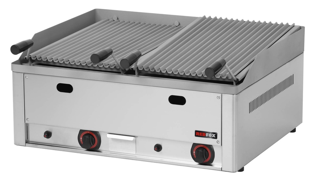 KBS Gas Lavasteingrill 2 Heizzonen 13 kW Auftischgerät